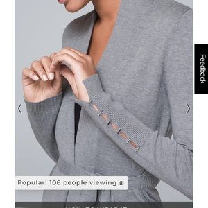 Belted midi cardigan